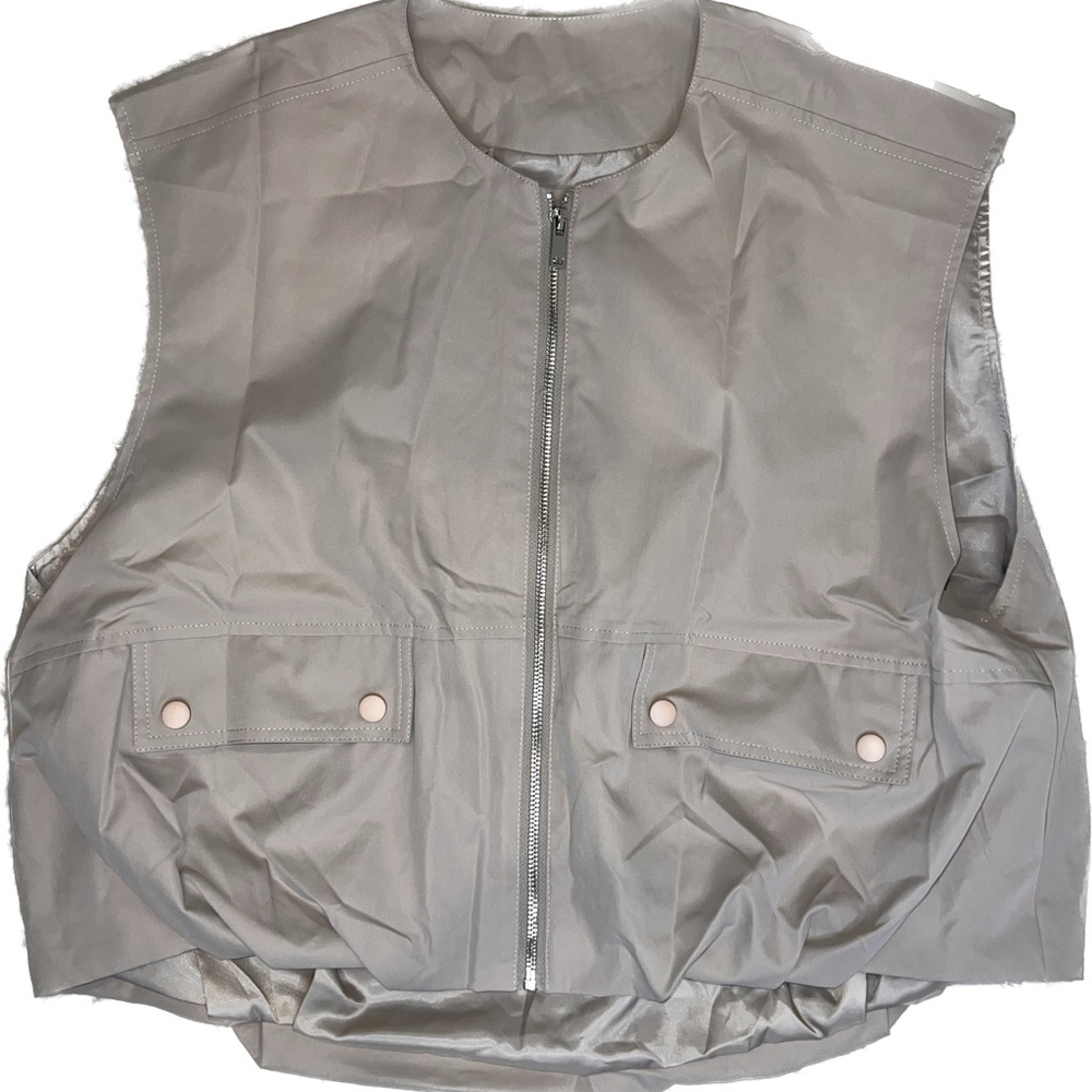 Oversized Zip-Up Vest